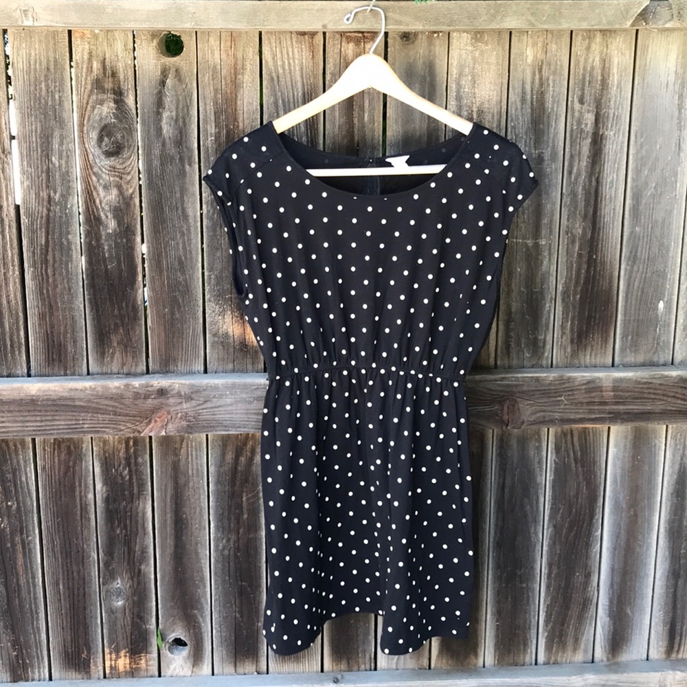 forever 21 • black and cream polka dot dress